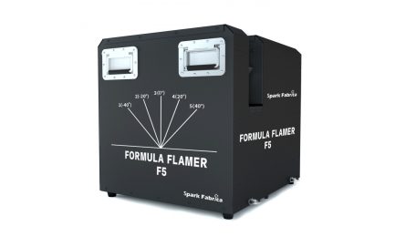 Lanciafiamme Professionale a 5 Ugelli F5 – Getto Fiamma da 8 a 10 Metri con Controllo DMX