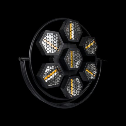 Lampada Mini Port Flower RGB + Luce Calda su Sfondo Nero