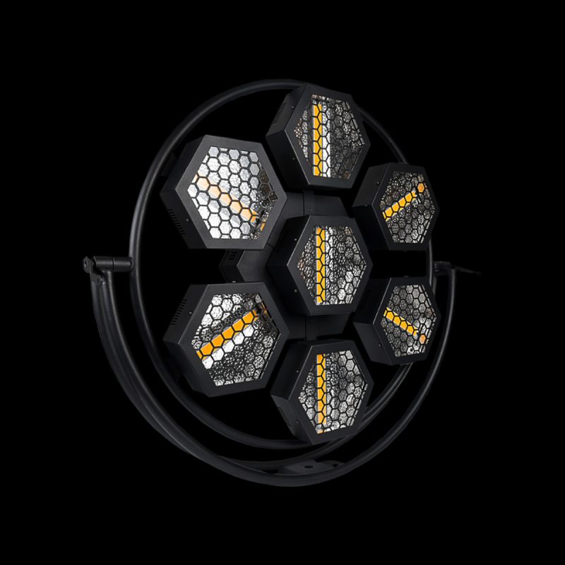 Lampada Mini Port Flower RGB + Luce Calda su Sfondo Nero