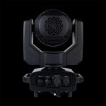 Testa Mobile Wash 7x40W RGBW IP65 Retro in Prospettiva Frontale su Sfondo Nero