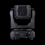 Testa Mobile Sharpy 380 IP65 Retro in Prospettiva Frontale su Sfondo Nero
