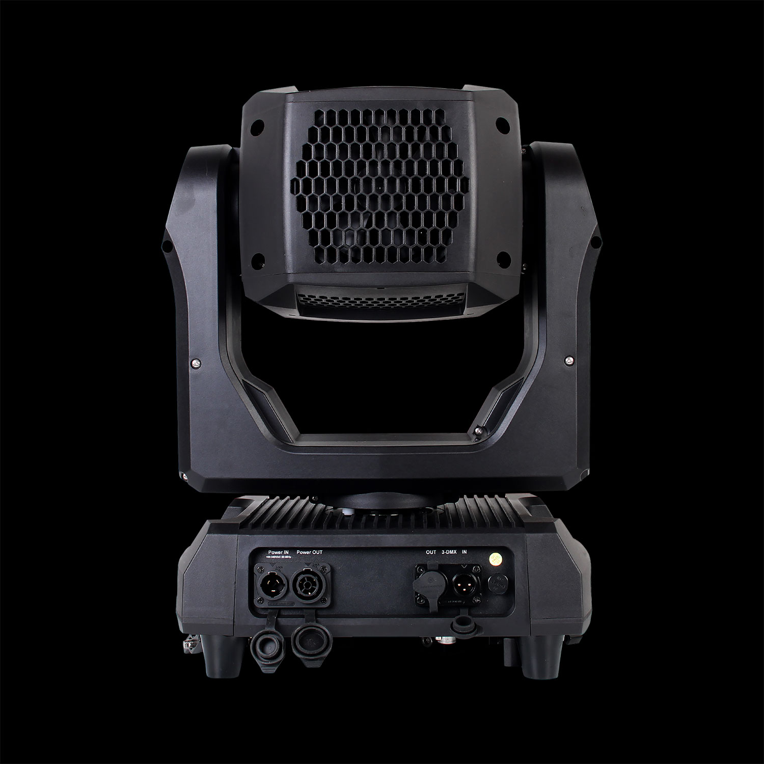 Testa_Mobile_Mini_Turtle_380_IP65_Retro_in_Prospettiva_Frontale Testa Mobile Turtle Waterproof 380W IP65 Retro in Prospettiva Frontale su Sfondo Nero