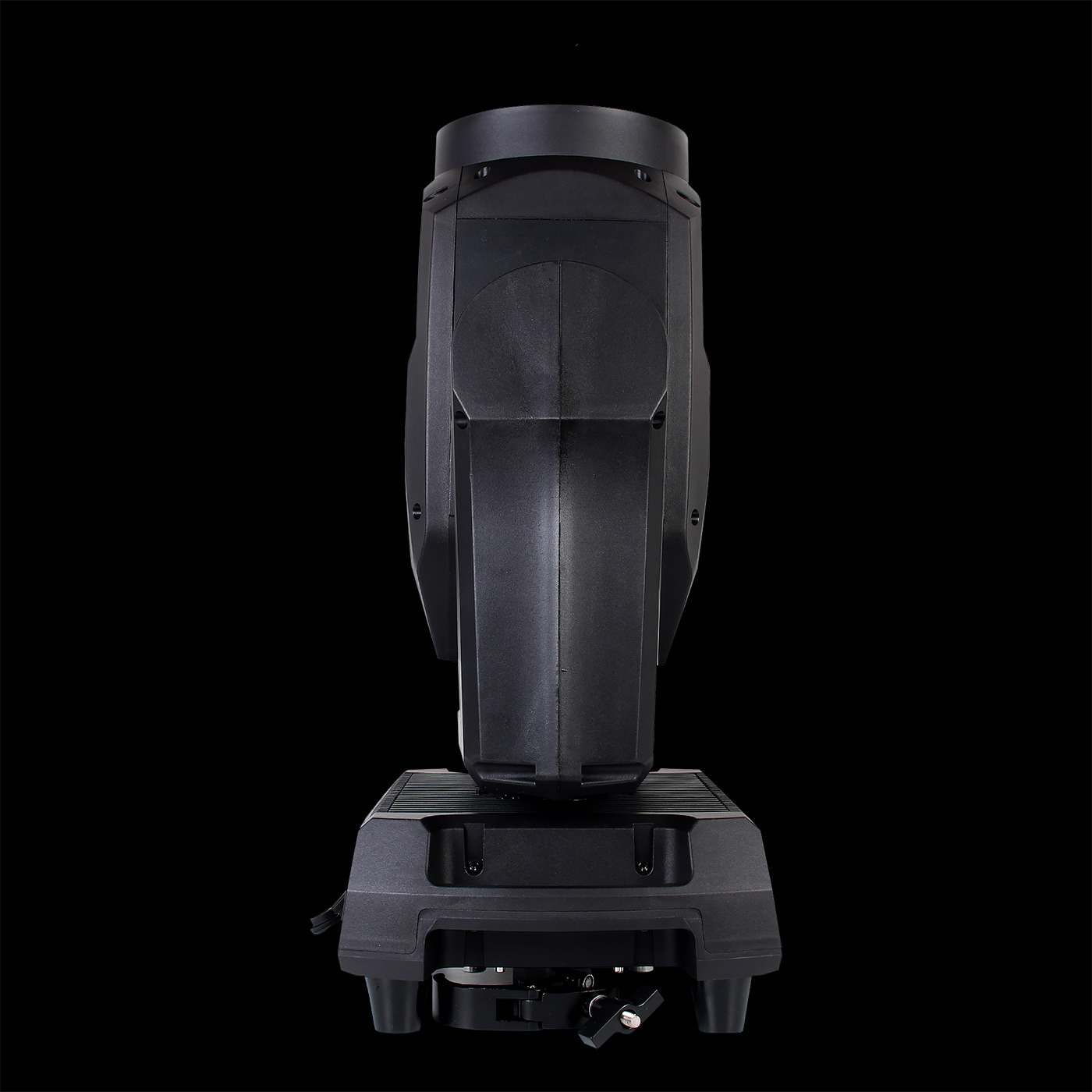 Testa_Mobile_Mini_Turtle_380_IP65_in_Prospettiva_Laterale Testa Mobile Turtle Waterproof 380W IP65 in Prospettiva Laterale su Sfondo Nero