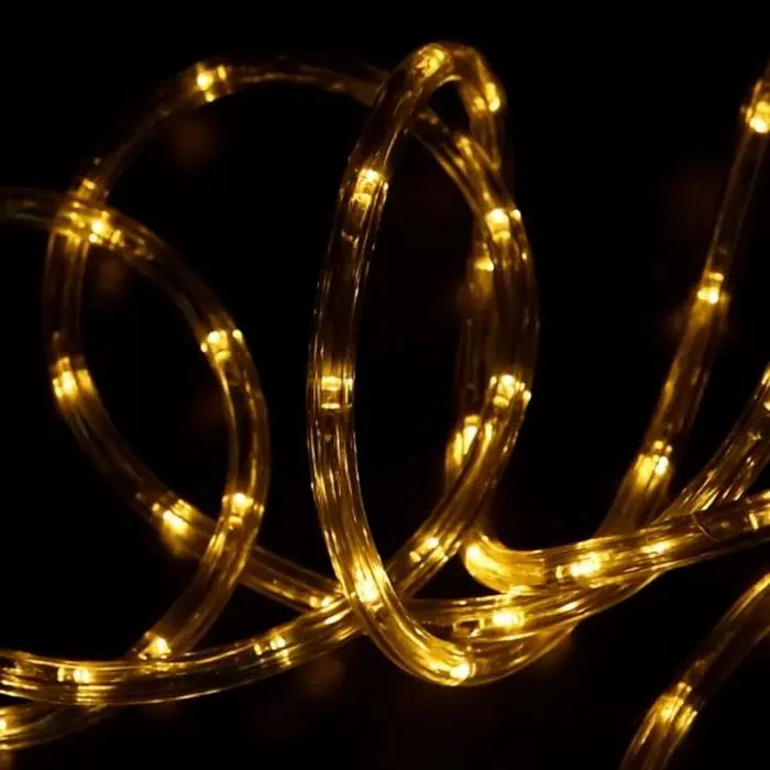 tubo luminoso 10 metri da esterno da 200 led bianco caldo wisdom 4