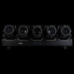 Barra LED Motorizzata Professionale in Prospettiva Frontale su Sfondo Nero