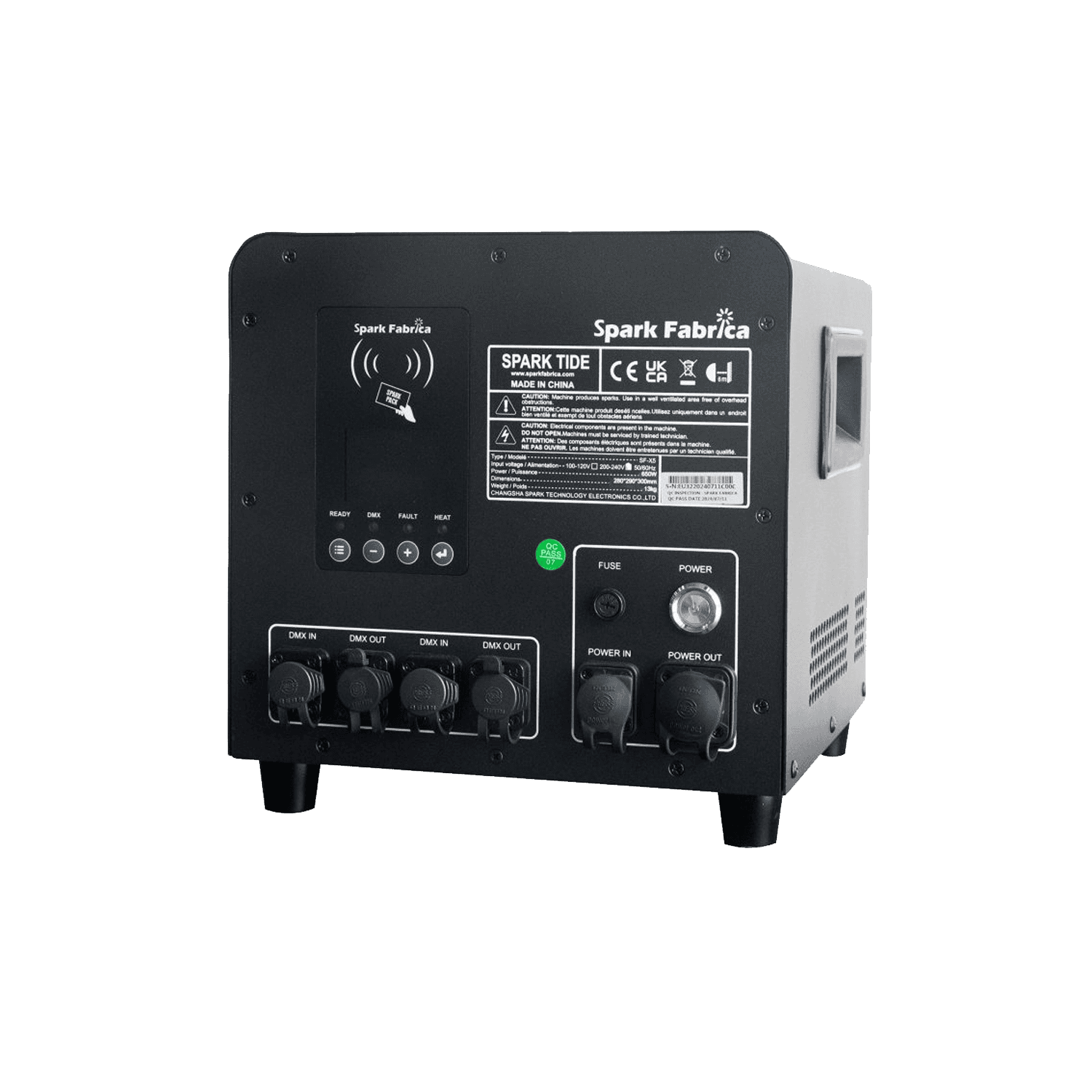 Spark X5 IP65 Macchina Scintille Professionale Controllo DMX IP55 700W