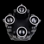 Mini Testa Mobile Tagadà RGB su Sfondo Nero