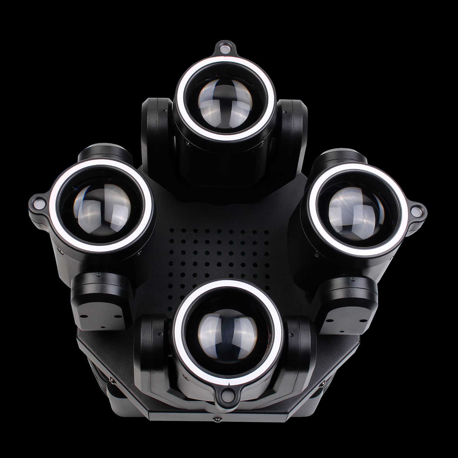 Mini Testa Mobile Tagadà RGB su Sfondo Nero