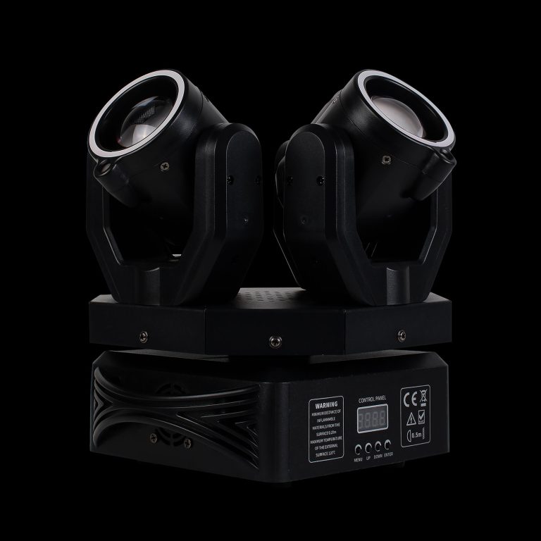 Mini Testa Mobile Tagadà RGB su Sfondo Nero