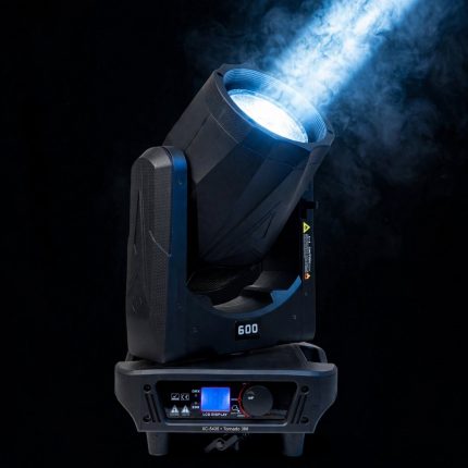 1 Testa Mobile Beam 380W TORNADO 600 con 7 Nuovi Prismi, Lampada 380W Professionale DMX512, Faro Beam ad Alta Potenza con Gobo, Prisma Multiplo e Ruota Colori per Discoteche, Concerti, Eventi Live e Service Audio Luci Professionali