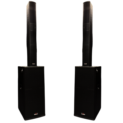 Kit ADMARK Arena 2 Sub 2 Colonne – Impianto Audio Completo con 2 Colonne T-6 e 2 Subwoofer Doppio 15” Amplificati 4000W, Sistema Line Array Verticale ad Alta Pressione Sonora con Componenti Celestion UK e Amplificazione Digitale DSP per Concerti, Eventi, DJ Set, Service Audio e Installazioni Professionali