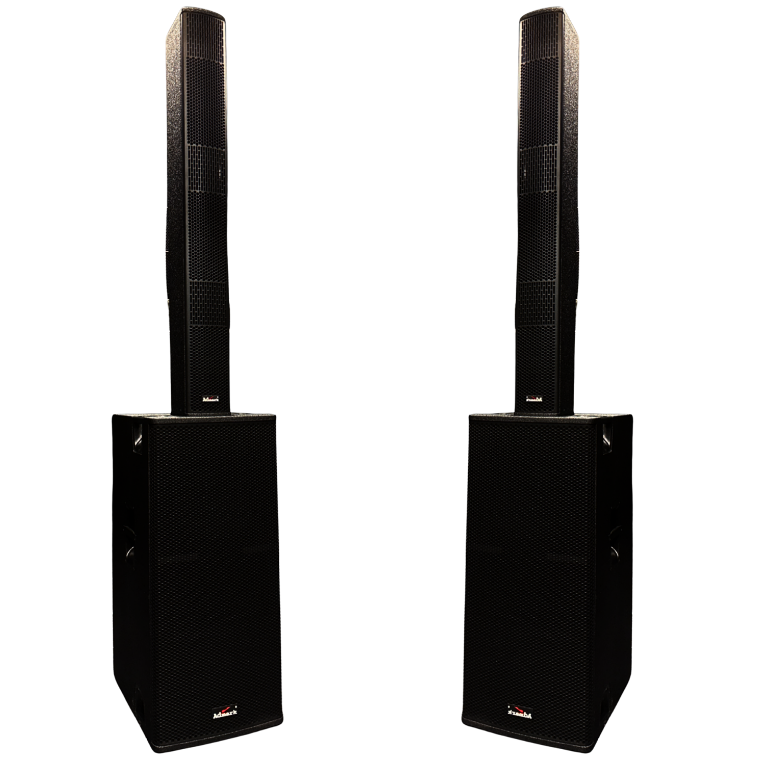 Kit ADMARK Arena 2 Sub 2 Colonne – Impianto Audio Completo con 2 Colonne T-6 e 2 Subwoofer Doppio 15” Amplificati 4000W, Sistema Line Array Verticale ad Alta Pressione Sonora con Componenti Celestion UK e Amplificazione Digitale DSP per Concerti, Eventi, DJ Set, Service Audio e Installazioni Professionali 1 flycase motore 40
