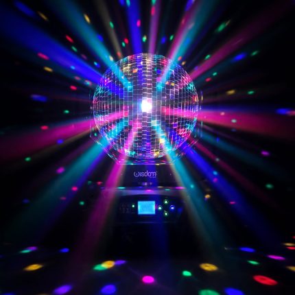 Testa mobile motorizzata sfera a specchi rotante ideale per discoteche, DJ e locali